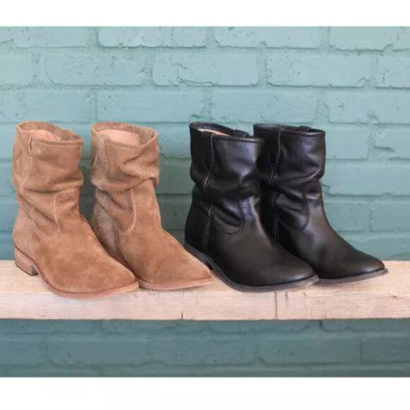 NEW BEEK Made In Mexico Leather Grouse Mid Shaft Boots black for women 925 13m8 - Picture 8 of 9